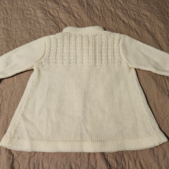 3 pc Hand Knitted Sweater Dress Jacket Hat - Picture 7 of 11